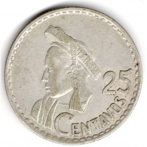 Guatemala 25 Centavos 1960 