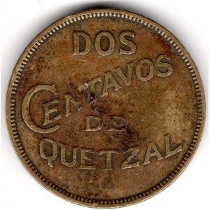 Guatemala 2 Centavos de Quetzal 1932 