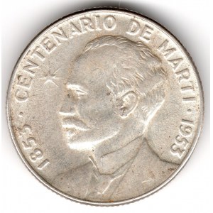Cuba 25 Centavos 1953 Jose Marti