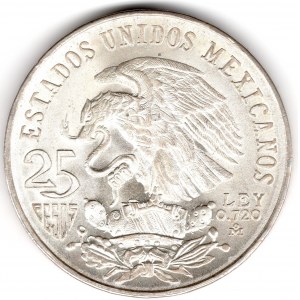 Mexico 25 Pesos 1960 Mo Mexico City UNC