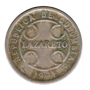 2 Centavos 1921 LAZARETO