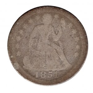 USA 1 Dime 1851 O New Orleans Seated Liberty Silver