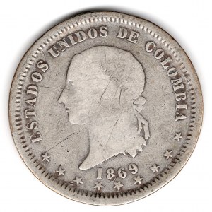5 Decimos 1869 Bogota