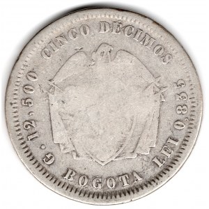 5 Decimos 1869 Bogota
