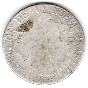 8 Reales 1839 Bogota 