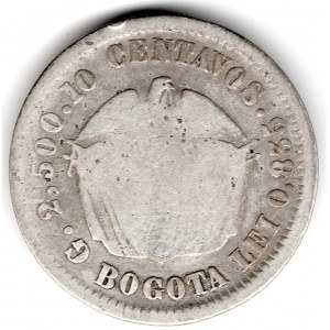10 Centavos 1874 Bogota