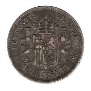 Spain 1 Peseta 1883 (83) Alfonso XII 