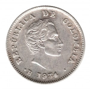 10 Centavos 1934 B Bogota 