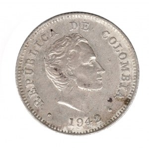 10 Centavos 1942 B Bogota