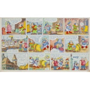 Janusz Christa (1934 Wilno - 2008 Sopot), Kajko i Kokosz. Woje Mirmiła, blaudruk nr 6, 1987