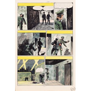 Mieczysław Wiśniewski (illustrator) (1925 Warsaw – 2006 Warsaw), Captain Kloss, Part XV – The Mystery of Professor Riedel, page 28, 1973