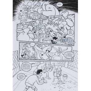 Tomasz Lew Leśniak (né en 1977 à Varsovie), « Jeż Jerzy. Le réveil », planche n° 13, 2023