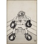 Edward Lutczyn (ur. 1947, Heppenheim), Po nokaucie, ilustracja do czasopisma 