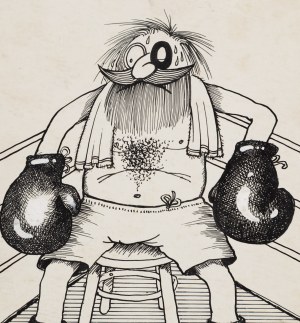 Edward Lutczyn (ur. 1947, Heppenheim), Po nokaucie, ilustracja do czasopisma 