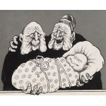 Edward Lutczyn (nato nel 1947 a Heppenheim), “-Che nome daremo al nostro piccolo?”, illustrazione per la rivista “Szpilki”