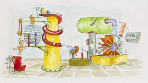 Szarlota Pawel (1947 - 2018 ), Projekt ilustracji do czasopisma 