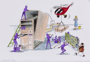 Szarlota Pawel (1947 - 2018 ), Projekt ilustracji do czasopisma 