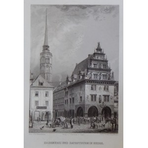 Gottlieb Heinrich Brinckmann, The House of Weights in Nysa, steel engraving