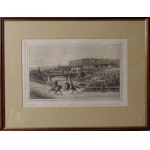 View of Kłodzko, a contemporary etching based on a steel engraving by W. Wrankmore.