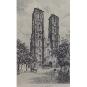 Carl Jander ”Widok katedry wrocławskiej od zachodu
