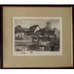 Helma Fischer, View from Tamka Street of Piaskowa Island, contemporary print