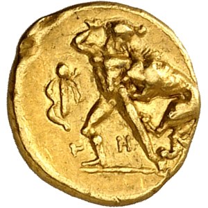 Calabria, Taranto. 1/6 stater gold coin or diobol, ND (c. 314 B.C.), Taranto.