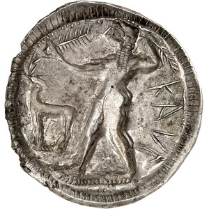 Bruttium, Caulonia. ND-type anvil stater or nomos (525–500 B.C.), Caulonia.