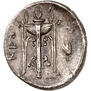 Bruttium, Crotone. Triobole ND (280-250 av. J.-C.), Crotone.