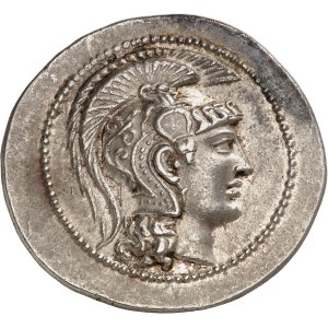 Attica, Atene. Tetradracma di nuovo stile con i nomi dei magistrati Mened-, Epigeno e Ophelos ND (135-134 a.C.), Atene.