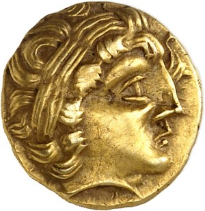 Aulerques Diablintes. Quart de statère à la fleur ND (c.120-80 av. J.-C.).