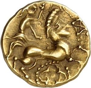Aulerques Diablintes. Quart de statère à la fleur ND (c.120-80 av. J.-C.).