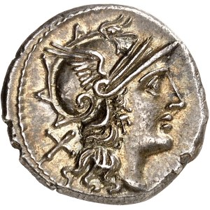 Pinarius Natta. Denario ND (155 a.C.), Roma.