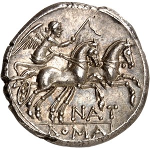 Pinarius Natta. Denario ND (155 a.C.), Roma.