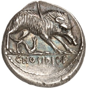 C. Hosidius Geta. Denarius, 2nd type ND (68 B.C.), Rome.