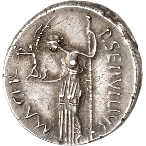 P. Sepullius Macer. Denier à l’effigie du divin Jules César ND (février-mars 44 av. J.-C.), Rome.