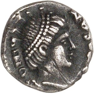 Ostrogoci, Teodoryk (493–526). Čtvrt silique z imieniem Justyna I, bez daty (ok. 525), Rzym.
