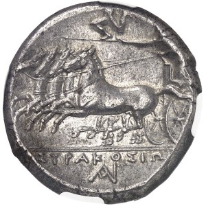 Sicile, Syracuse, Agathoclès (317-289 av. J.-C.). Tétradrachme ND (310-305 av. J.-C.), Syracuse.