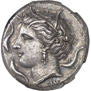 Sicile, Syracuse, Agathoclès (317-289 av. J.-C.). Tétradrachme ND (310-305 av. J.-C.), Syracuse.