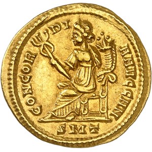 Konstantyn I (307–337). Solidus ND (320–321), Ticinum.