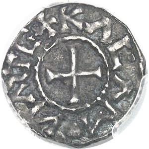 Karol II Łysy (840–877). Obole ND (840–877), Chelles (klasztor w).