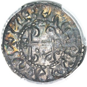 Eudes (888–898). Denier z wizerunkiem Matki Bożej, Tours.