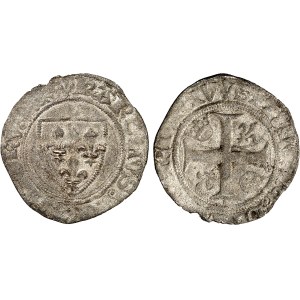 Charles VI (1380–1422). Blanc, known as Guénar, 7th issue (set of 2 copies) ND (March 1419), Paris?