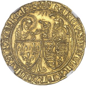 Henry VI of England (1422–1453). Gold “Salut” coin, 2nd issue, ND (1422), Lis, Saint-Lô.