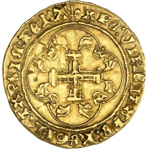 Charles VII (1422–1461). Gold shield with a crown, 3rd type (or “new shield”), 4th issue, ND (1447), Tours.