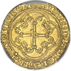 Charles VII (1422–1461). Gold shield with a crown, 3rd type (or “new shield”), 6th issue, ND (1450–1461), Paris.