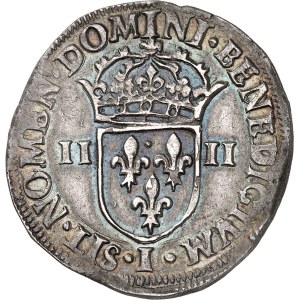 Henry III (1574–1589). Quarter-shield, cross with fleur-de-lis arms, viewed from the front, 1587, I, Limoges.