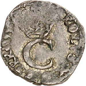 Charles X (1589–1594). First-type liard with a crowned “C,” 1593, Marseille (with the conjunction “et”).