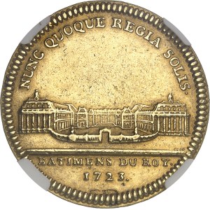 Louis XV (1715–1774). Gold token, Bâtiments du Roi, modern reissue dated 1723 (after 1880), Paris.
