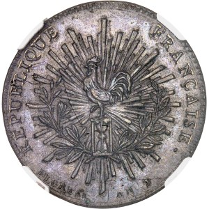 Consulat (1799-1804). Essai monétaire à l’amitié entre la France et la Russie, au module de 2 francs, par Tiolier 1801, Paris.