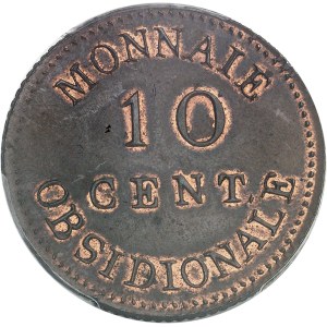 Louis XVIII (1814–1824). 10 centimes, Antwerp mint mark, JEAN LOUIS GAGNEPAIN, medal-style strike and fluted edge, 1814, Antwerp (Arsenal Mint).